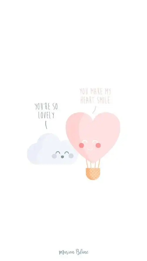 小可爱小清新手机壁纸英文短句插画壁纸no.