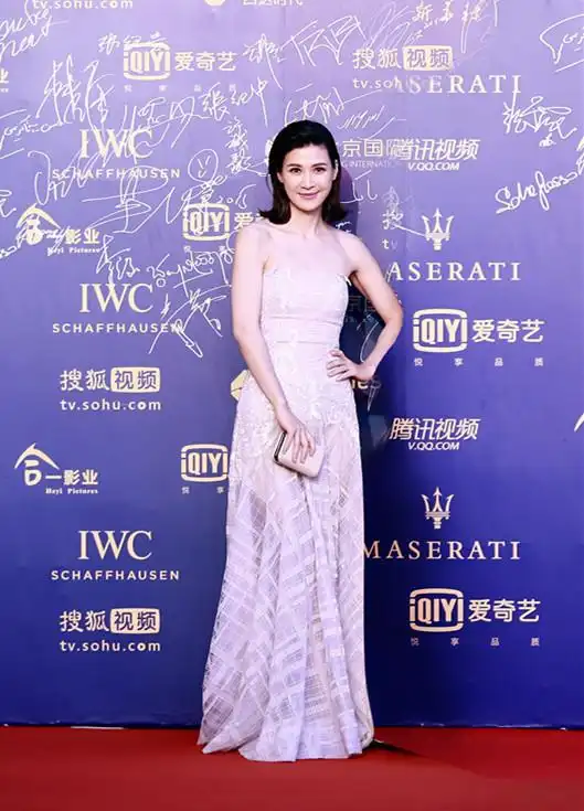 童蕾亮相电影节红毯 紫色纱裙美腿若隐若现