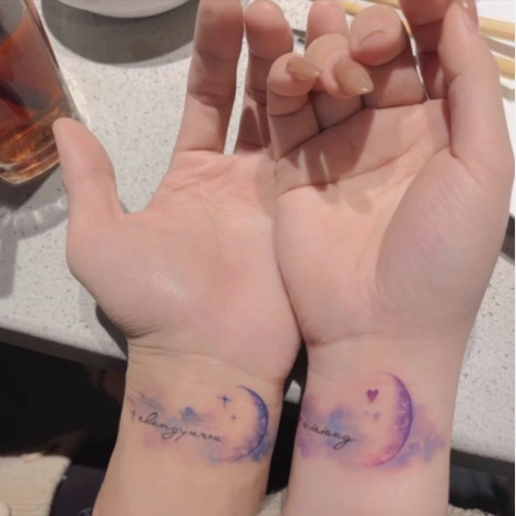 情侣纹身图案可爱简约最新情侣纹身图案大全