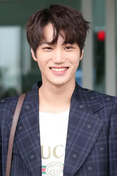 kai帅气赴巴黎机场"走秀" 微笑示人心情大好