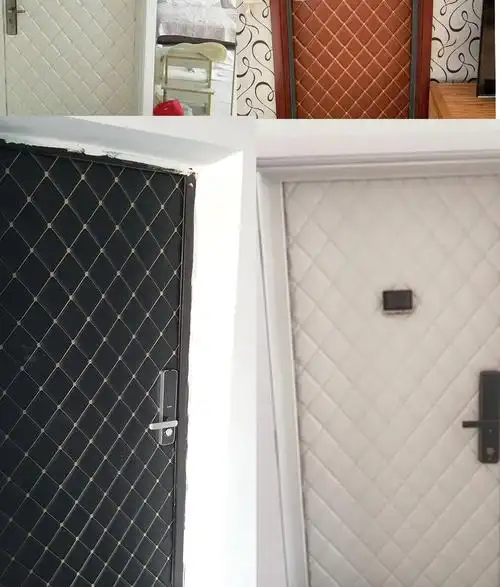 入户门隔音软包防盗门软包材料包门皮革软包带海绵加厚入户门防风保暖