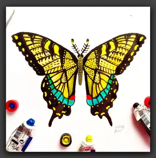 水彩画蝴蝶#遇见艺术##创意灵感素材#水彩超话