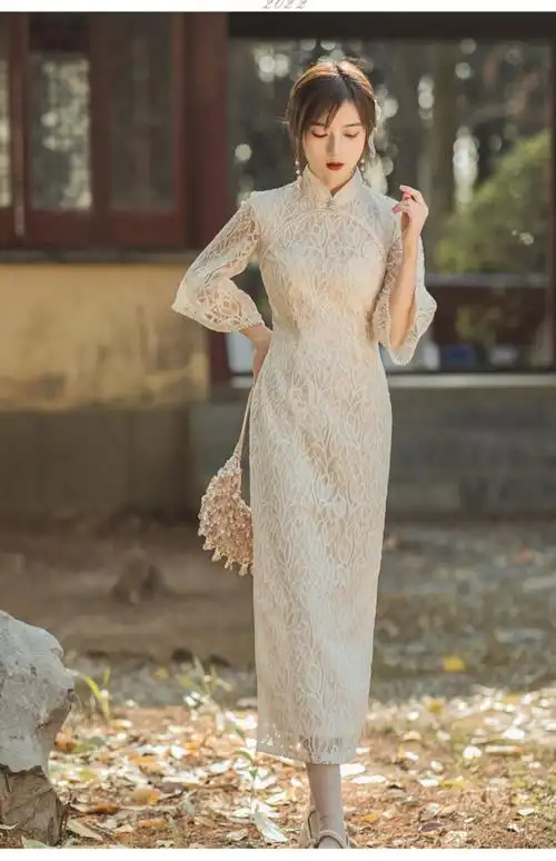 636665高档品牌zgmr早春季旗袍年轻款中国风复古气质高端低开叉