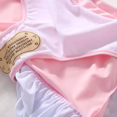 波迷娜bomina两件套泳衣套装女士日系少女有钢圈泳衣文胸荷叶泳裤套装