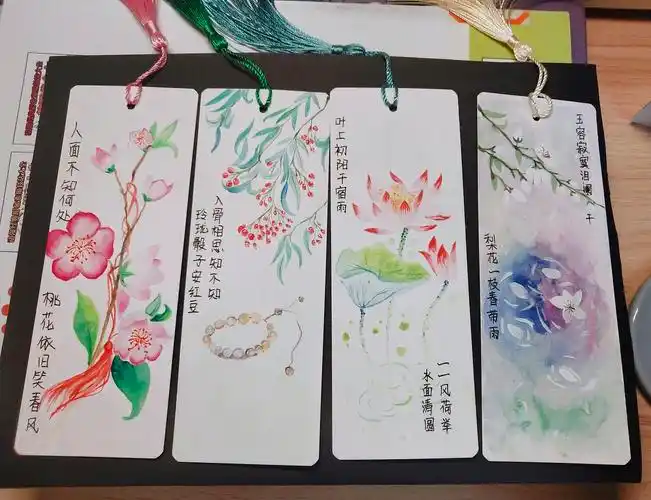 水彩手绘古风书签|纯艺术|绘画|z39047687_临摹作品-站酷(zcool)