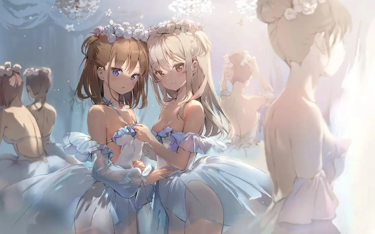 二次元甜美少女插画桌面壁纸,动漫越来越被大家接受与喜爱,而二次元的