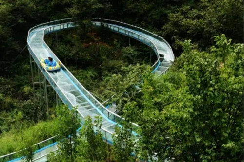 玻璃水滑道设计施工, 玻璃水滑道监管 大觉山玻璃水滑道