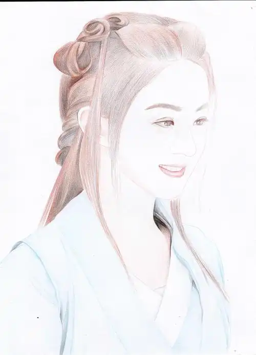 楚乔传 赵丽颖 彩铅人物画 古装美女|彩铅|纯艺术