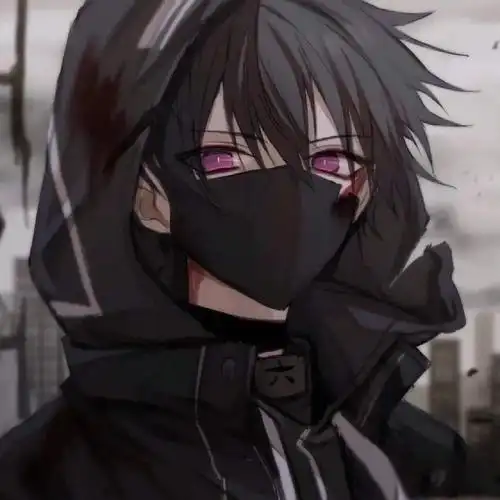 今天更新,黑色二次元男生头像