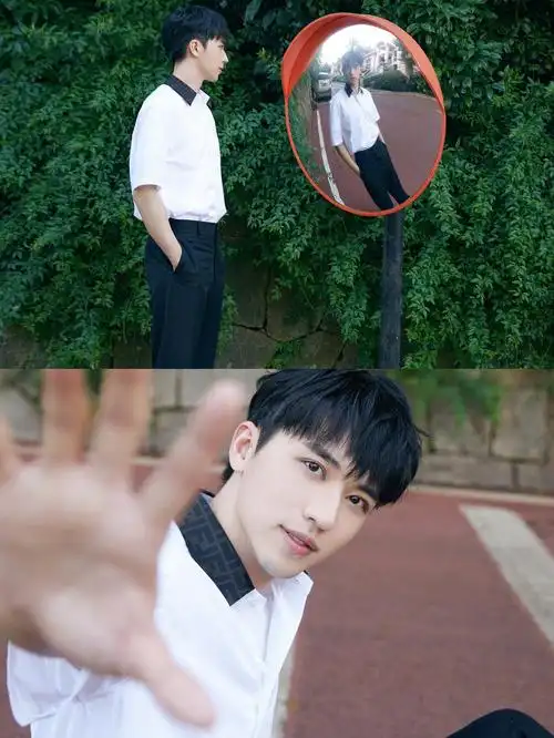 清爽帅哥许魏洲毕业季校园写真