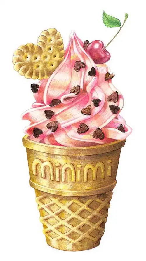 彩铅画手绘冰淇淋