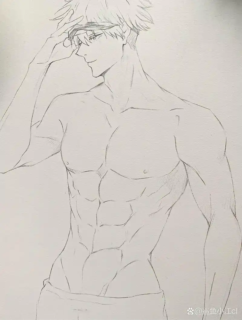 过程图#百家帮扶计划# #手绘# #腹肌