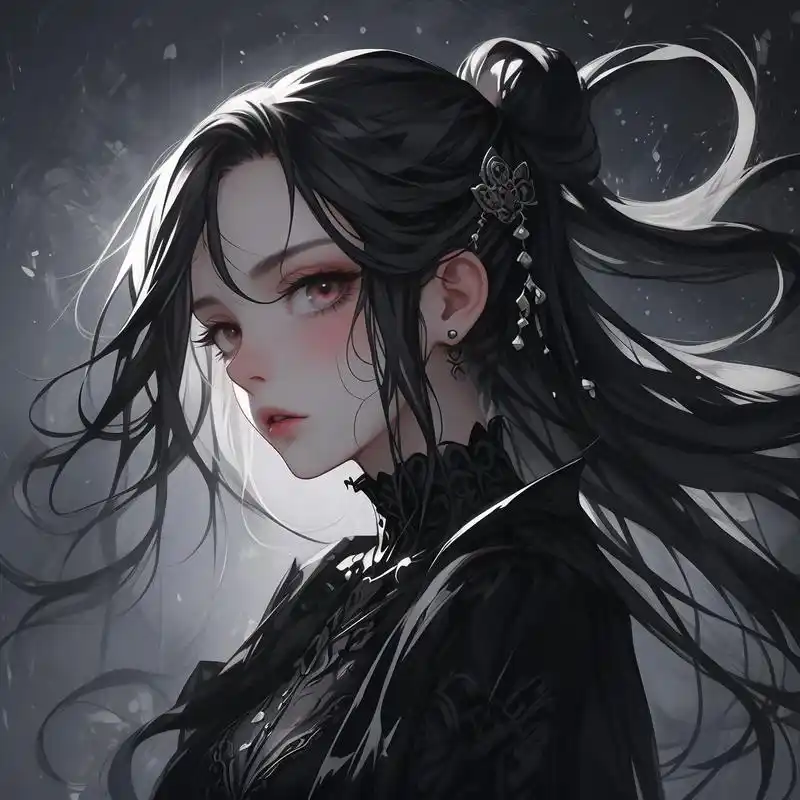 94黑暗系女生头像精选94 探索黑暗系女生头像的魅力,神秘,冷酷又