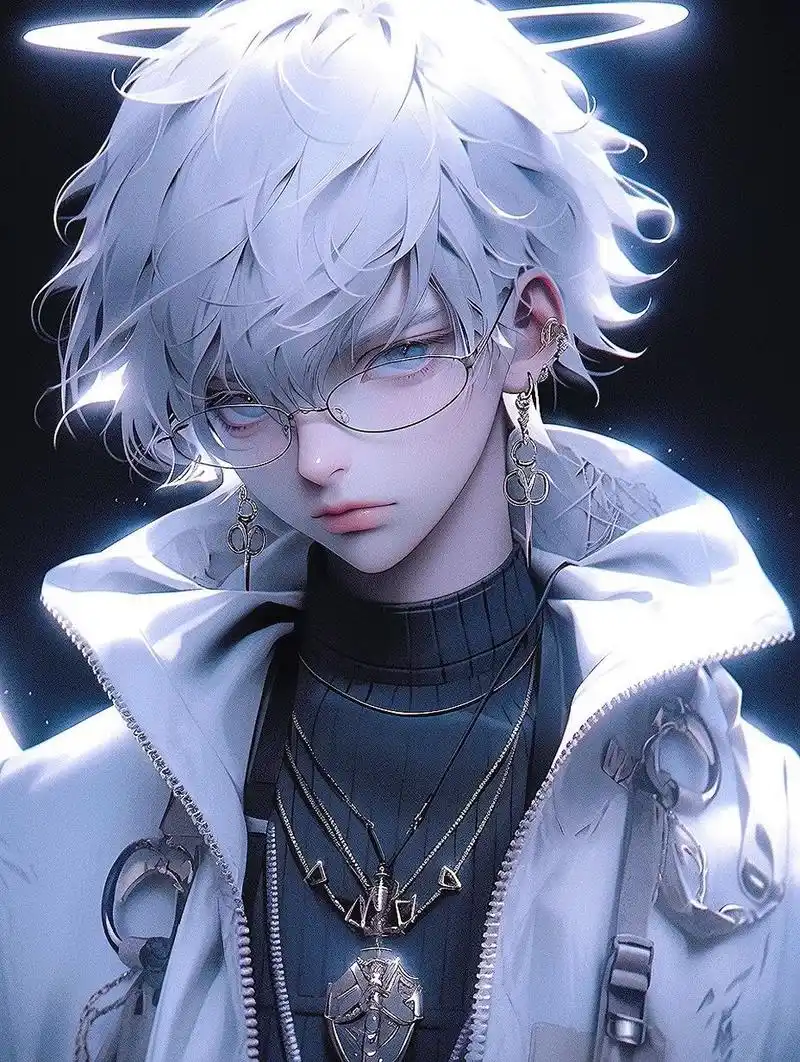 白发天使少年,帅气男生头像壁纸 想要被拯救吗?