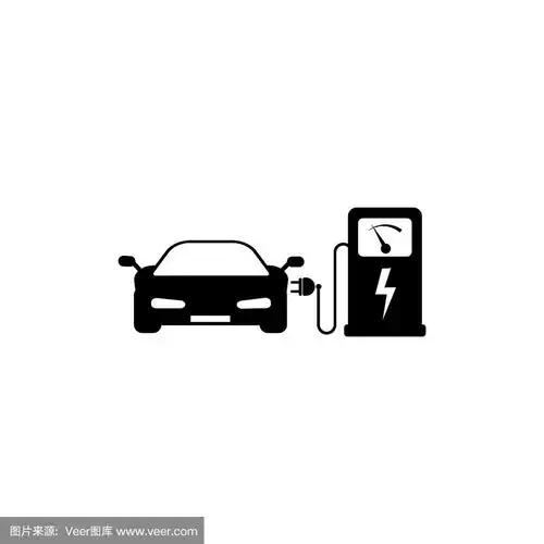 电动汽车充电站标志图标-插图