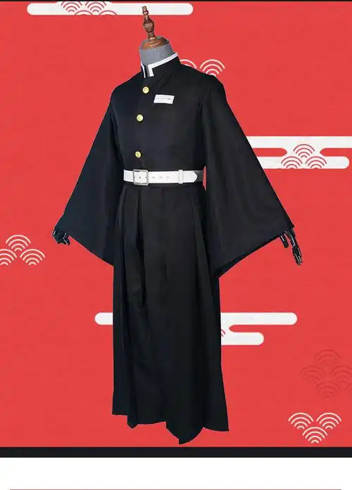 现货鬼灭之刃cos服鬼杀队队服时秀无一郎cosplay套装制服队 黑色男款