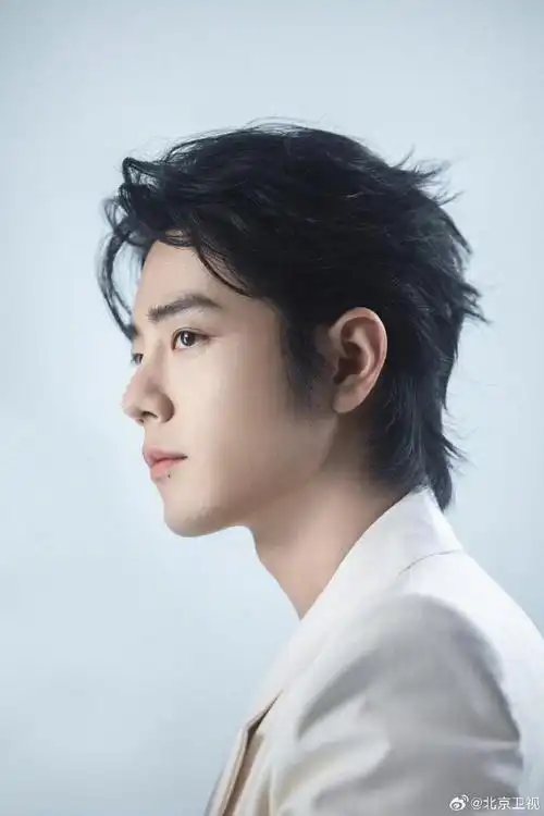 肖战侧颜照心动挑战