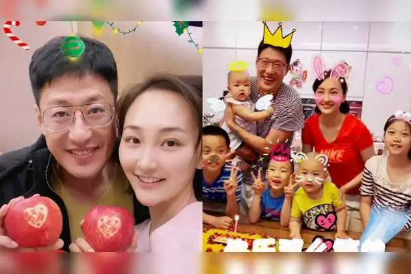 47岁演员于震晒全家福6个孩子引人注目结婚后老婆没闲着