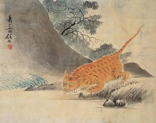 0080猛虎下山镜心