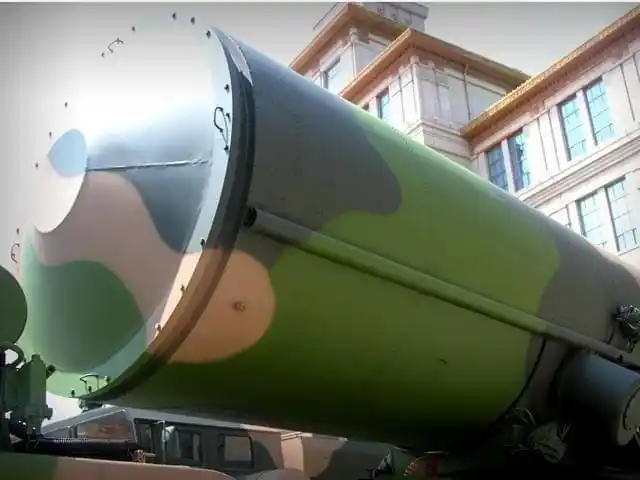 东风-31导弹的前端特写镜头.