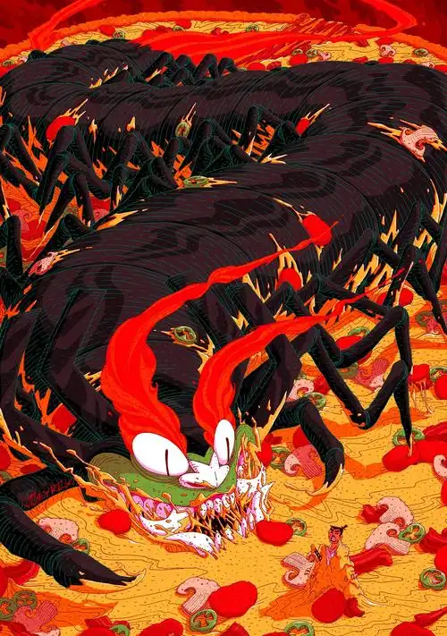 怪诞诡异,色彩明艳 joey rex cardenas插画作品