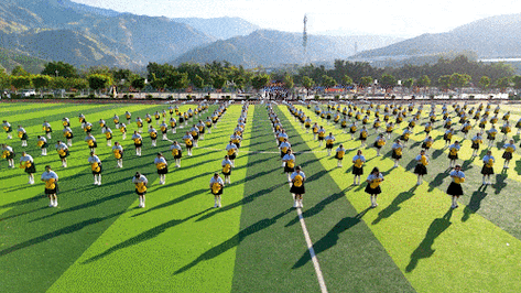 盐边县第一初级中学校第一届校园艺术节暨第二届田径运动会精彩开幕