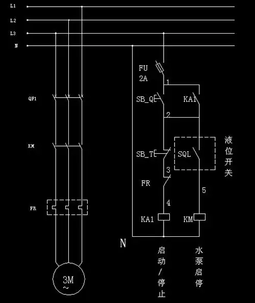应该边上有接线图的了 还有一个简单的方法可以用,手动抬一下浮球,接