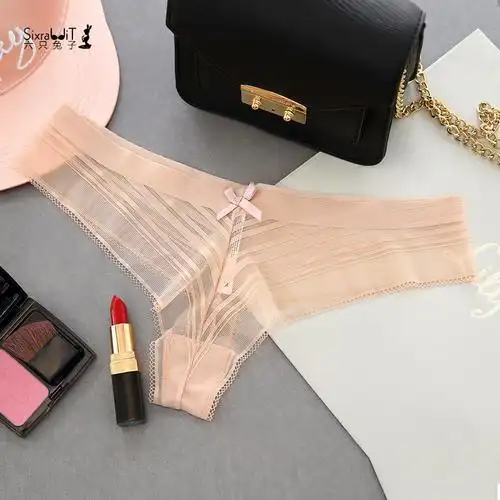 六只兔子欧美性感t字裤丁字女士内裤全透明诱惑