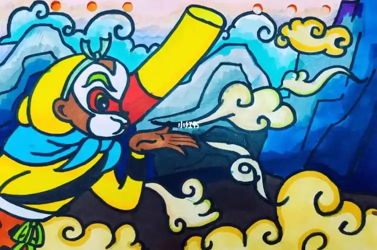 孙悟空,儿童画#儿童画  #大闹天宫  #齐天大圣孙悟空