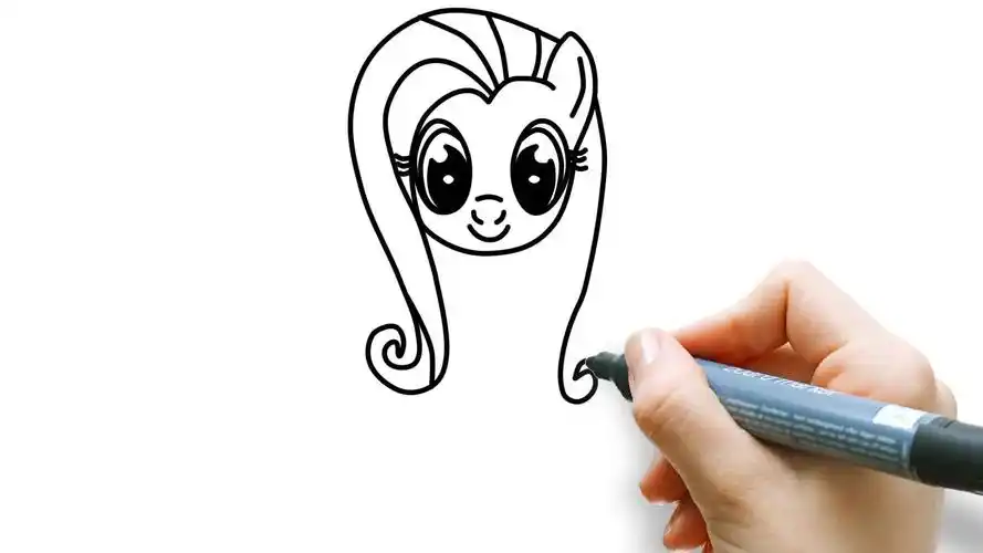 怎样画小马宝莉中的柔柔(简笔画)