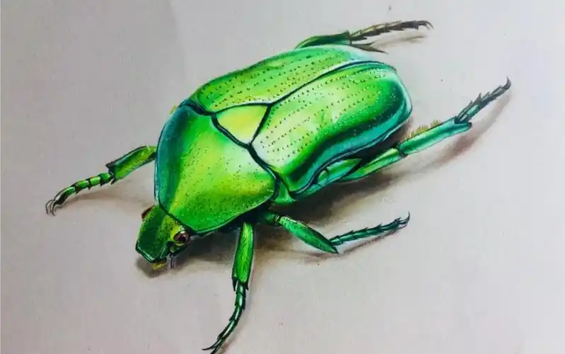 彩铅手绘《甲壳虫》