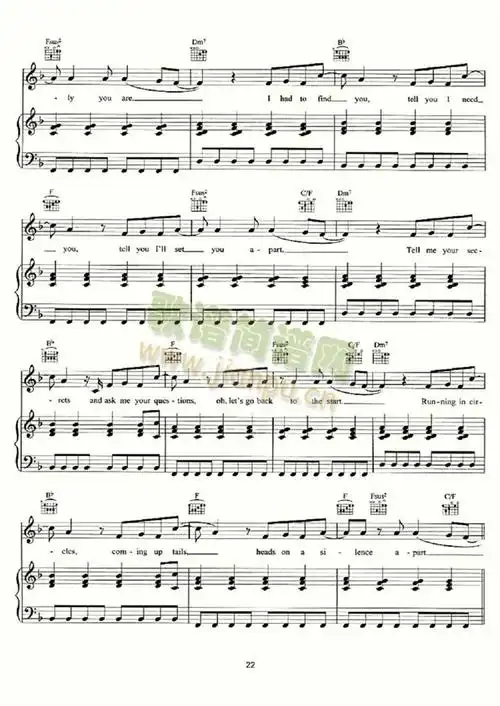 the scientist 歌谱简谱网