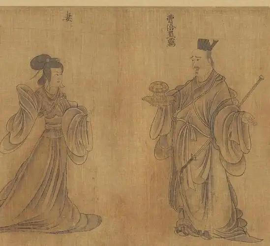 宋摹本传顾恺之列女仁智图卷绢本宋画人物国画长卷微喷复制品