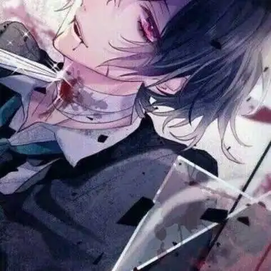 高清血腥的二次元黑暗系头像男生图片,动漫头像图片