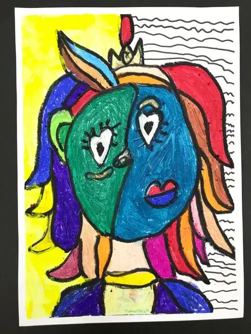 少儿创意画毕加索的畅想