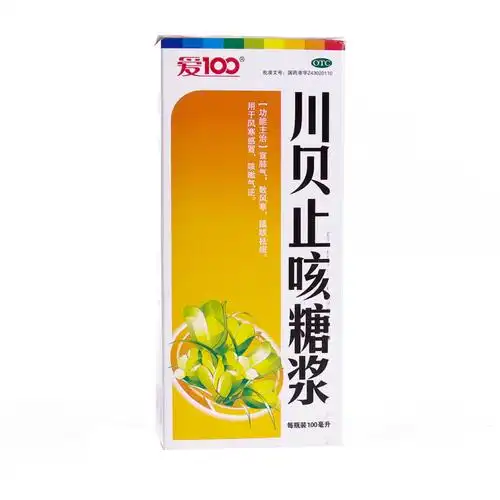 川贝止咳糖浆(爱100)宣肺气,散风寒,镇咳祛痰.用于风寒感冒,咳嗽气逆.