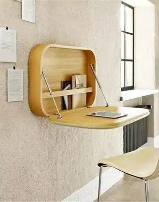 小户型福音墙面折叠小书桌