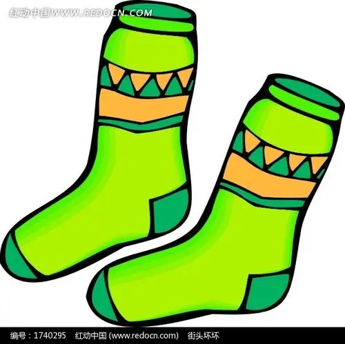 一双绿色袜子
