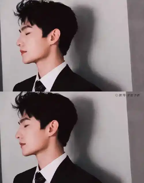 杨洋长发 黑西装就是坠叼的!同意的扣1不同意的扣眼睛!