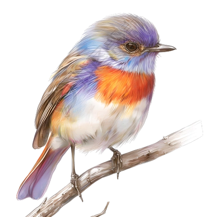 小鸟彩铅插图-动物手绘插画-设计素材-找图网