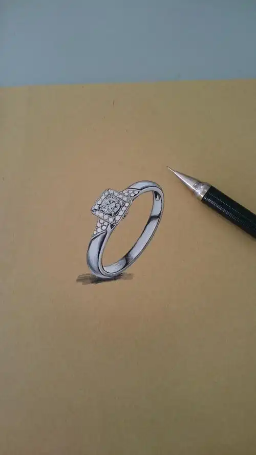 手绘钻石戒指|平面|其他平面|尼采红 - 原创作品 - 站酷 (zcool)