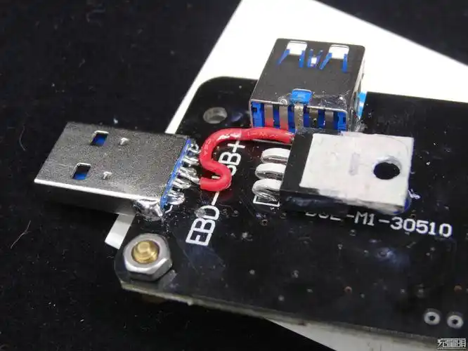 最终结果如下表:接下来测试线阻,将typec母座正负极短接,在usb-a母座