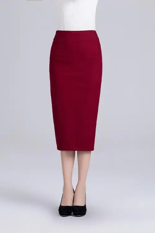 2015夏装新款半身一步裙 长款包臀后开叉西裙 大码职业裙女裙