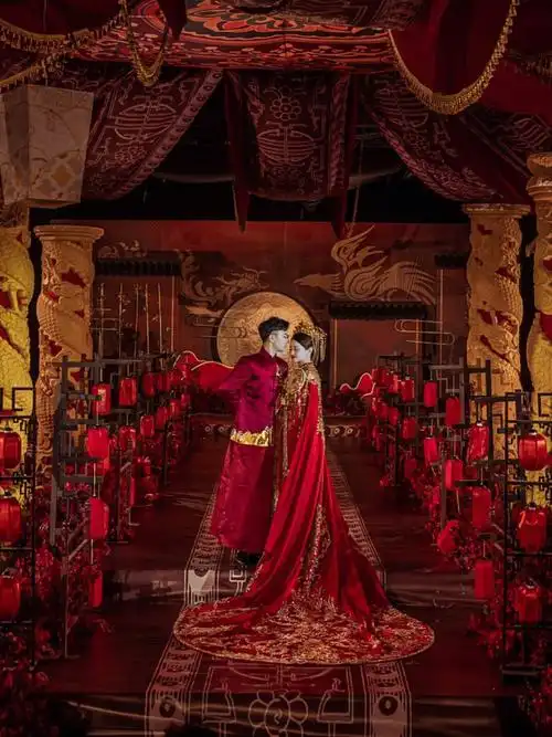 中式婚礼现场绝美霸气中式嫁衣沈阳婚纱