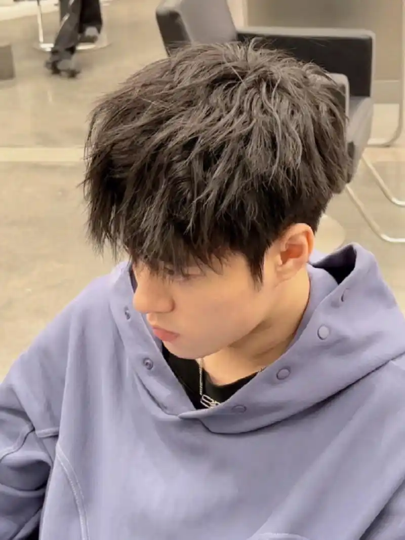 ins2023最火男生发型 树状纹理烫7515 帅爆 这款发型 太适合 头发