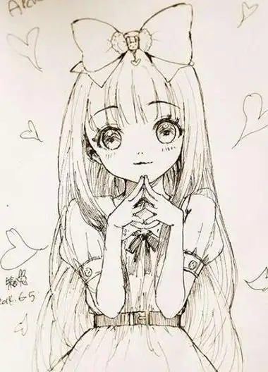 一只10rq版初音未来手绘简笔画图片简笔画手绘头像q版可爱女生q版人物