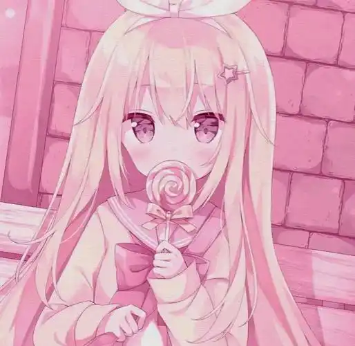 女生头像粉色系少女心动漫头像