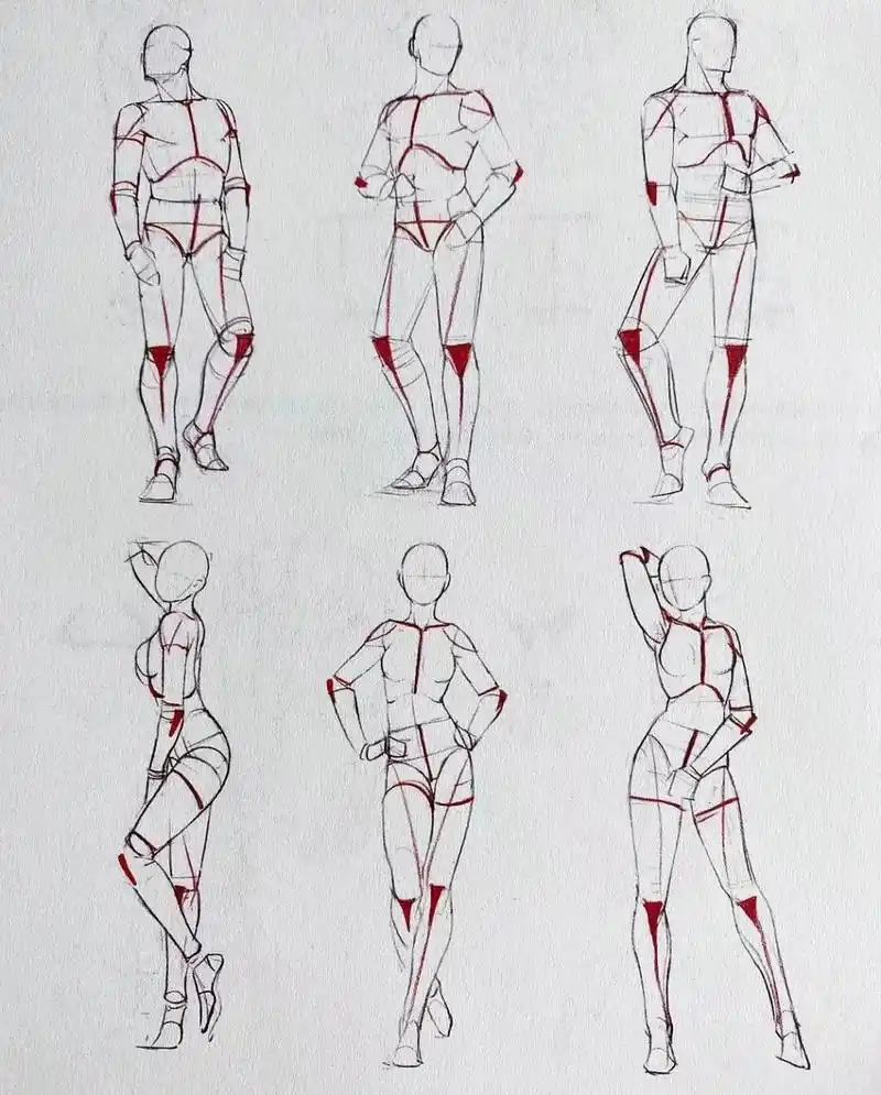 96速写素材|速写基础—人体结构动态566156015 96速写