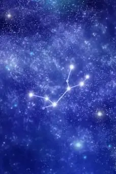 简约梦幻十二星座之处女座星空背景