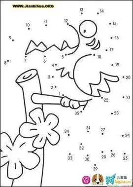 点连线简笔画简单动物